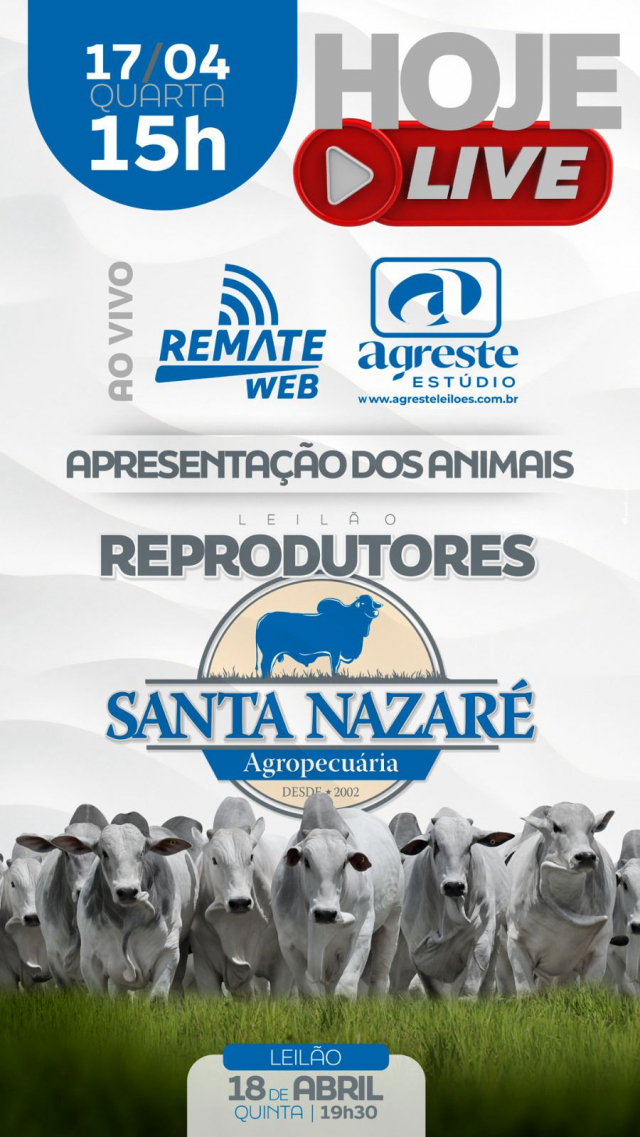 LIVE - Apresentação de Animais Santa Nazaré Agropecuária